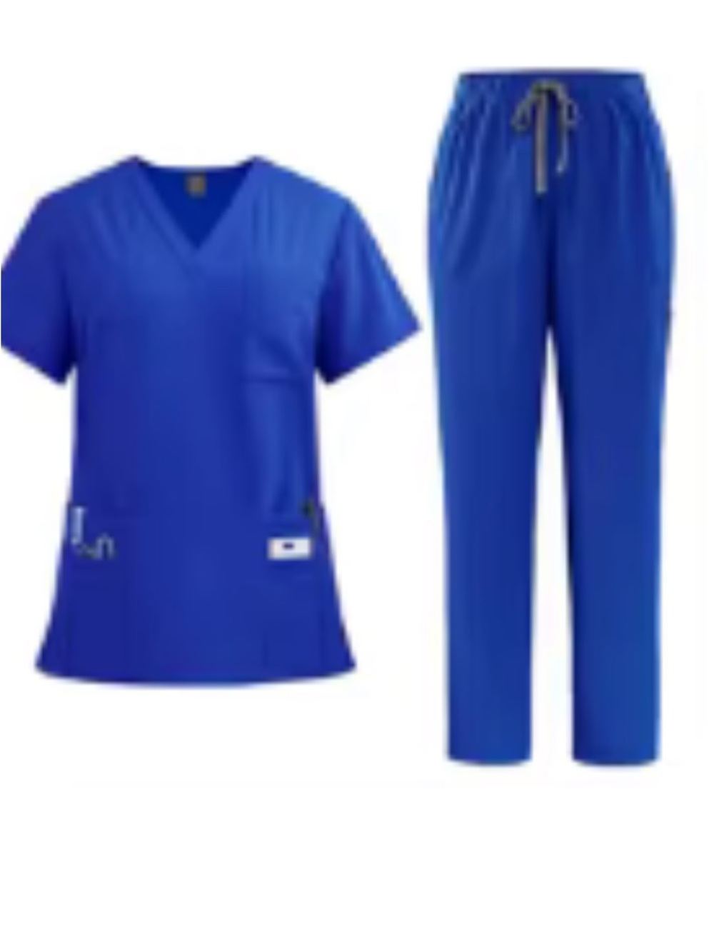 Royal Blue Medical Scrub Top & Pants Set